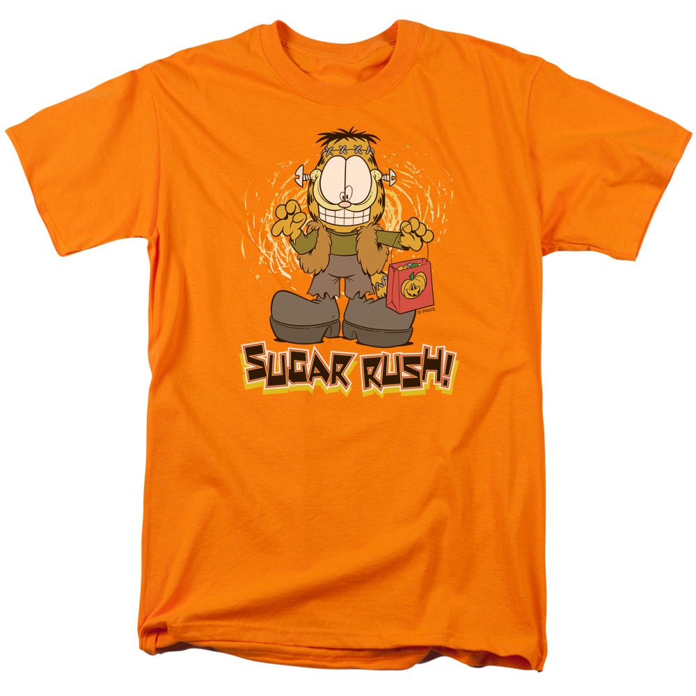 AN OFFCIALLY LICENSED GARFIELD SUGAR RUSH MEN'S REGULAR FIT T-SHIRT ORANGE