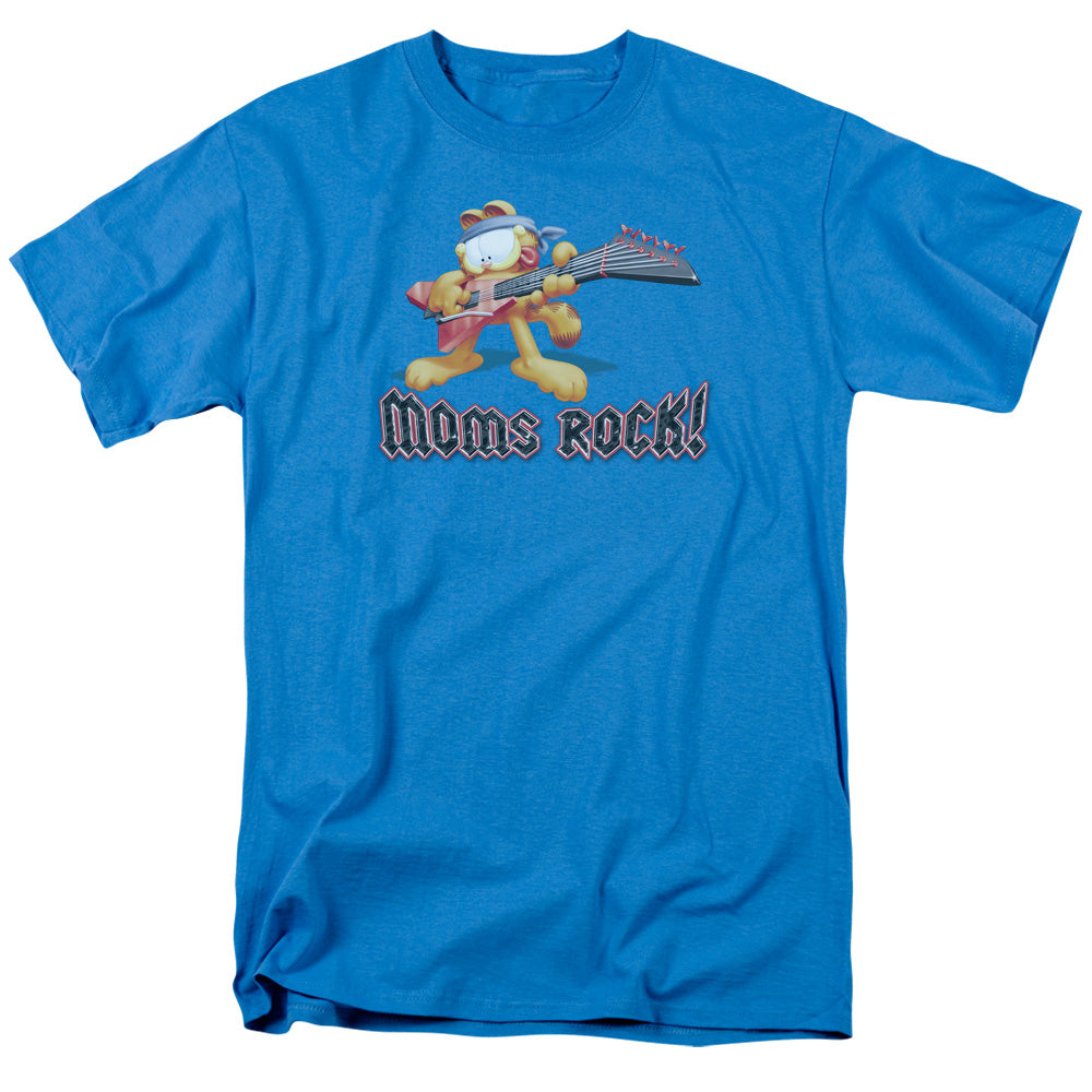 AN OFFCIALLY LICENSED GARFIELD MOMS ROCK MEN'S REGULAR FIT T-SHIRT TURQUOISE