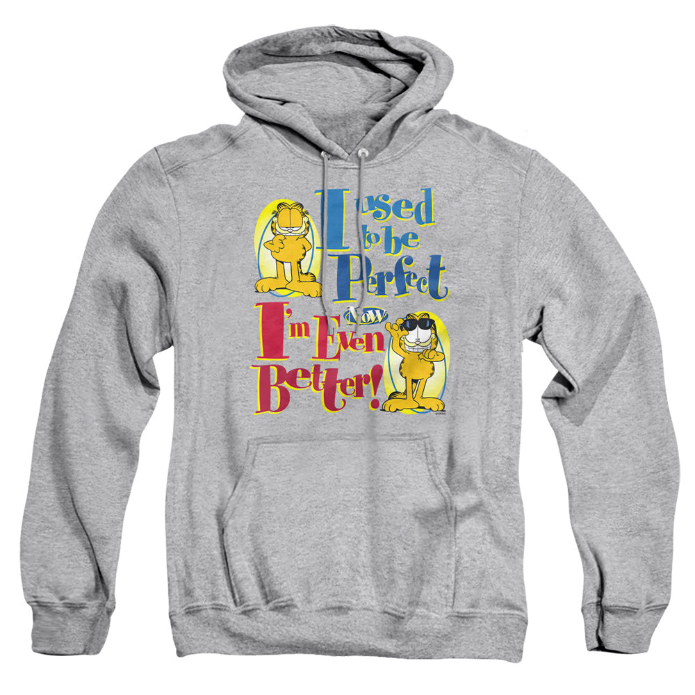 AN OFFCIALLY LICENSED GARFIELD EVEN BETTER ADULT UNISEX PULLOVER HOODIE ATHLETIC HEATHER