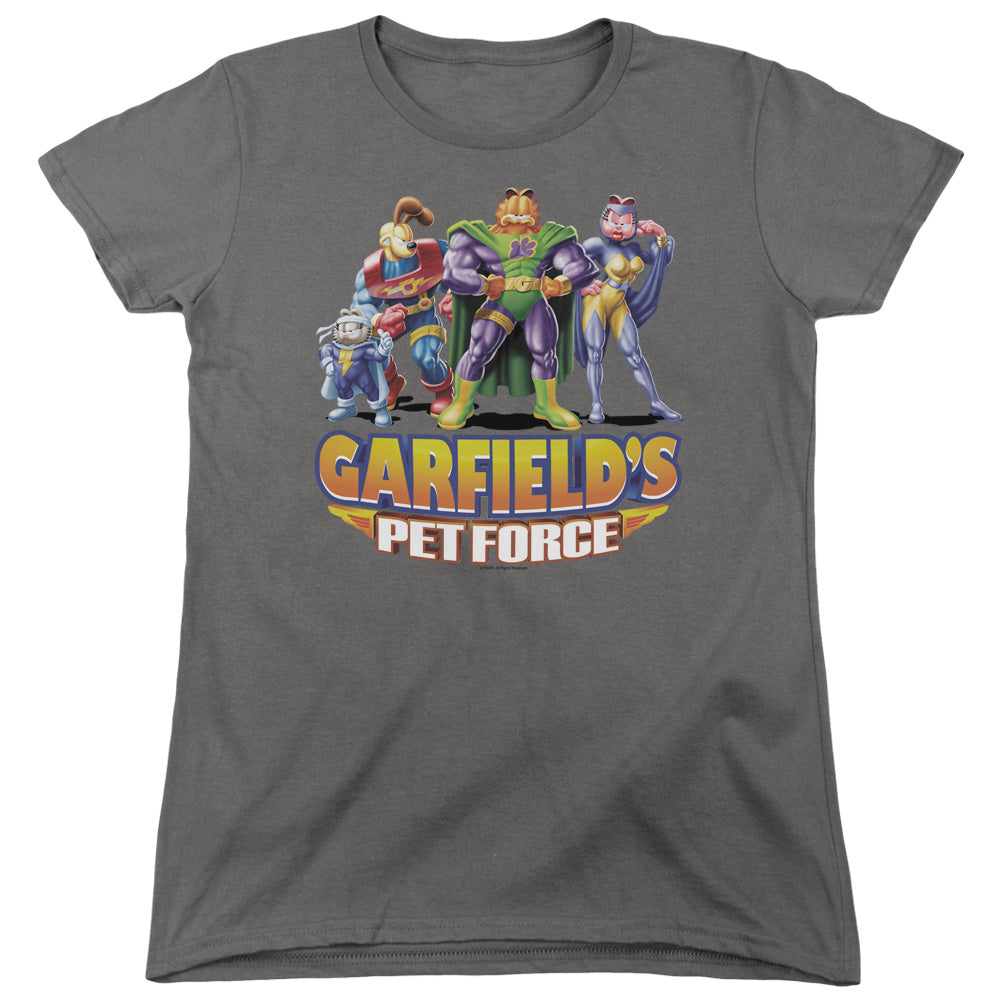 AN OFFCIALLY LICENSED GARFIELD BEYOND WOMEN'S REGULAR FIT T-SHIRT CHARCOAL