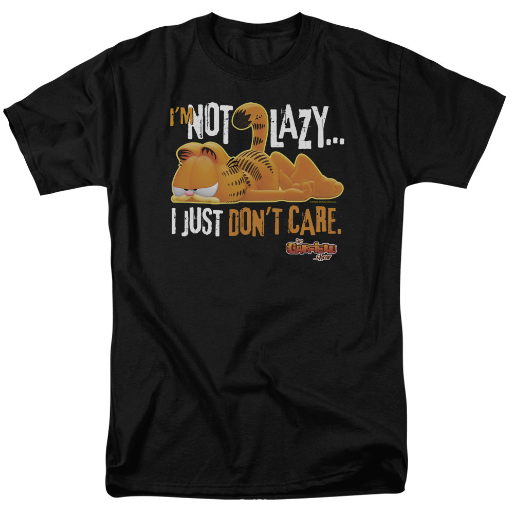 AN OFFCIALLY LICENSED GARFIELD NOT LAZY MEN'S REGULAR FIT T-SHIRT BLACK