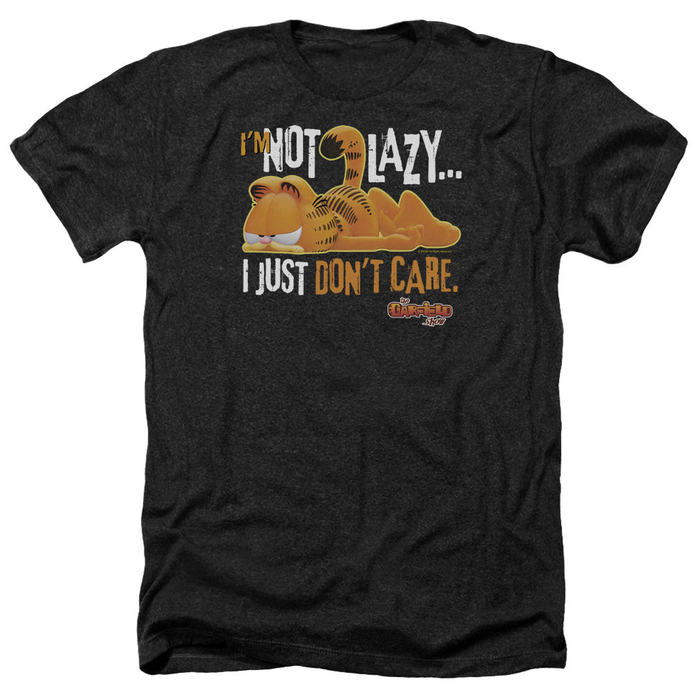 AN OFFCIALLY LICENSED GARFIELD NOT LAZY MEN'S HEATHER T-SHIRT CHARCOAL