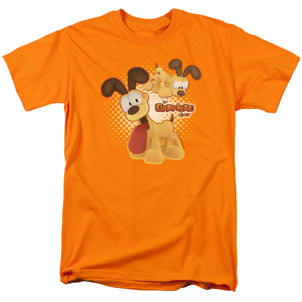 AN OFFCIALLY LICENSED GARFIELD ODIE MEN'S REGULAR FIT T-SHIRT ORANGE
