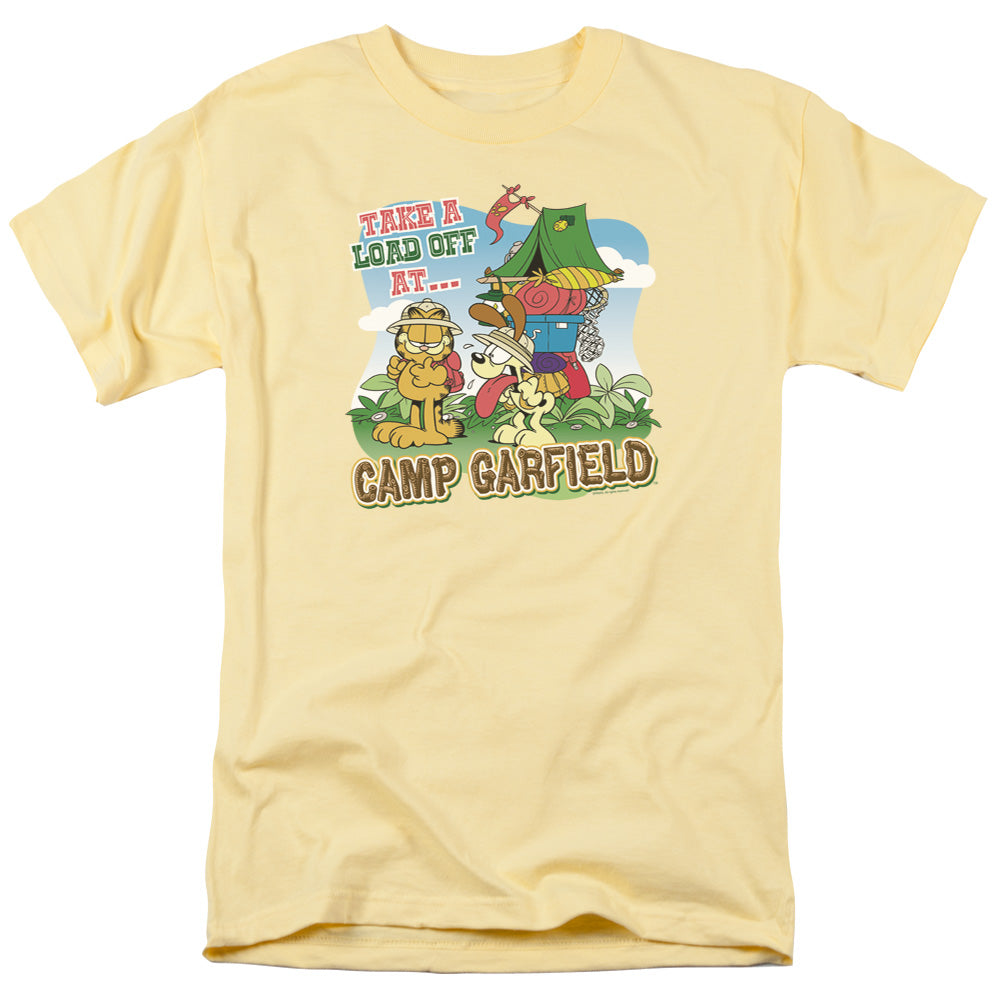 AN OFFCIALLY LICENSED GARFIELD CAMP GARFIELD MEN'S REGULAR FIT T-SHIRT BANANA