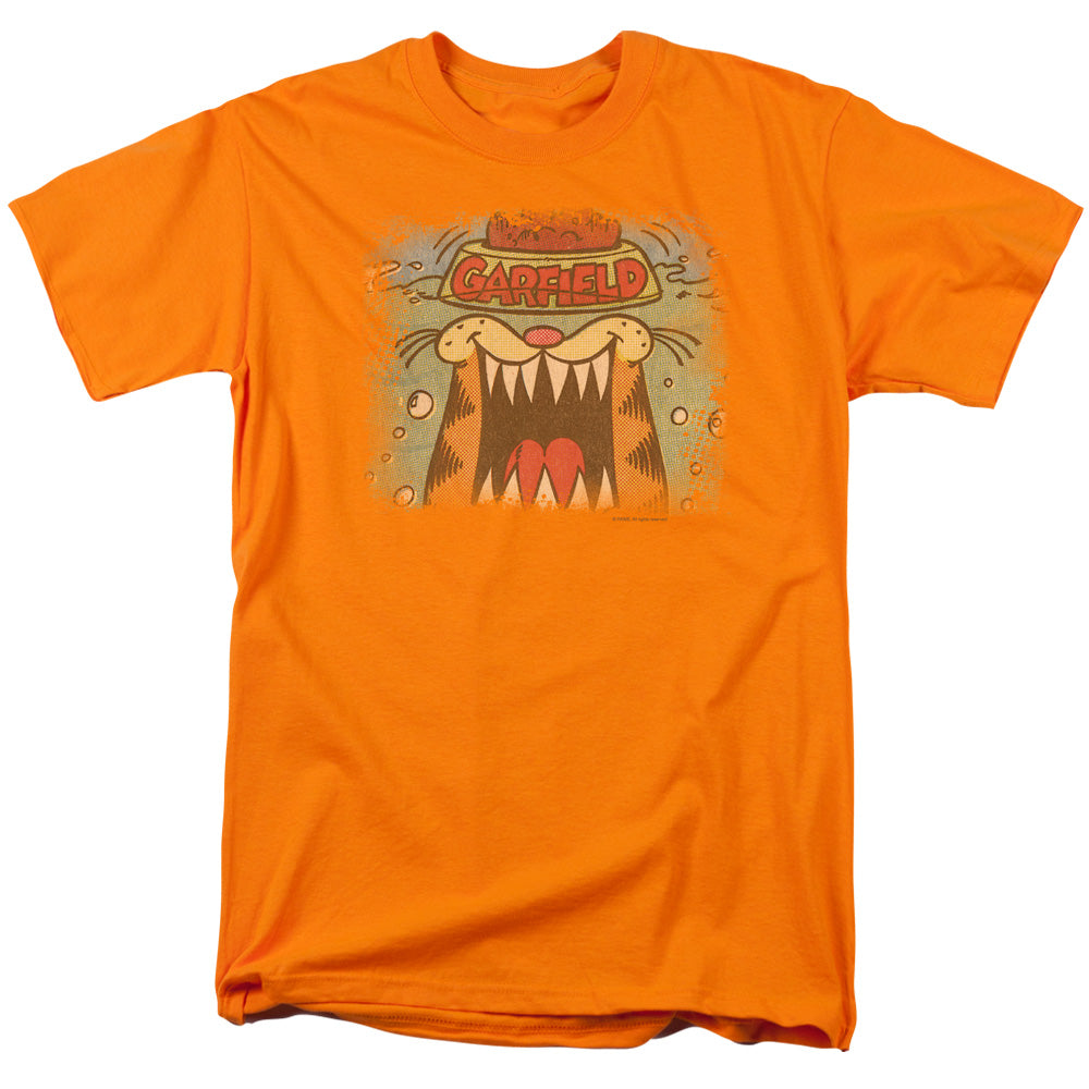AN OFFCIALLY LICENSED GARFIELD FROM THE DEPTHS MEN'S REGULAR FIT T-SHIRT ORANGE