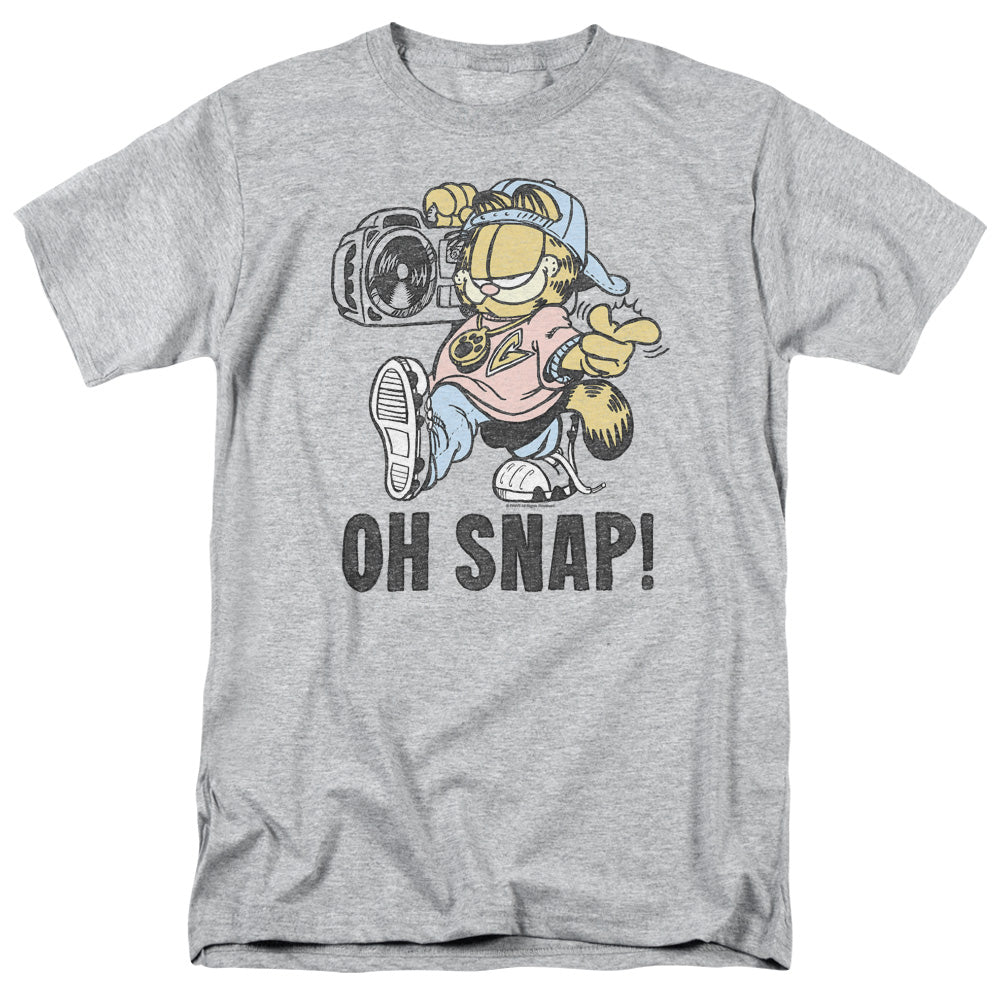 AN OFFCIALLY LICENSED GARFIELD OH SNAP MEN'S REGULAR FIT T-SHIRT ATHLETIC HEATHER