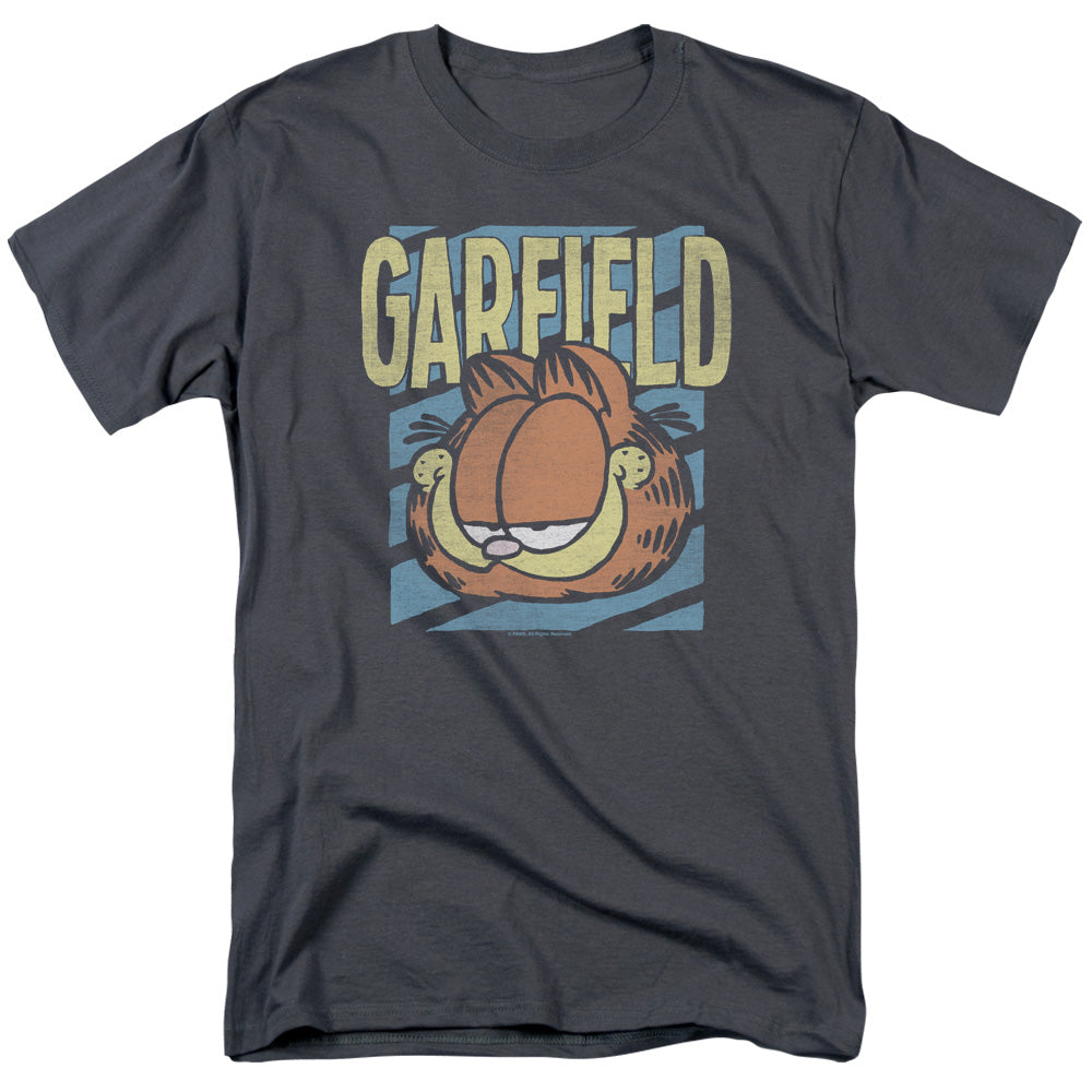 AN OFFCIALLY LICENSED GARFIELD RAD GARFIELD MEN'S REGULAR FIT T-SHIRT CHARCOAL