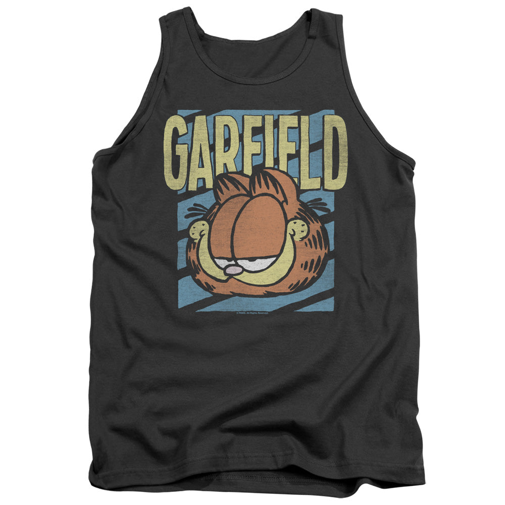 AN OFFCIALLY LICENSED GARFIELD RAD GARFIELD ADULT UNISEX TANK TOP CHARCOAL