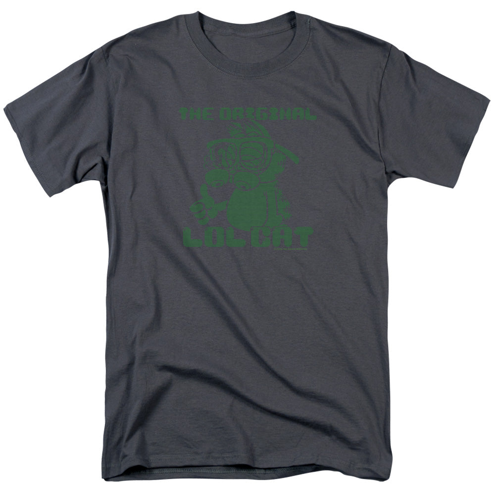 AN OFFCIALLY LICENSED GARFIELD OG LOL MEN'S REGULAR FIT T-SHIRT CHARCOAL