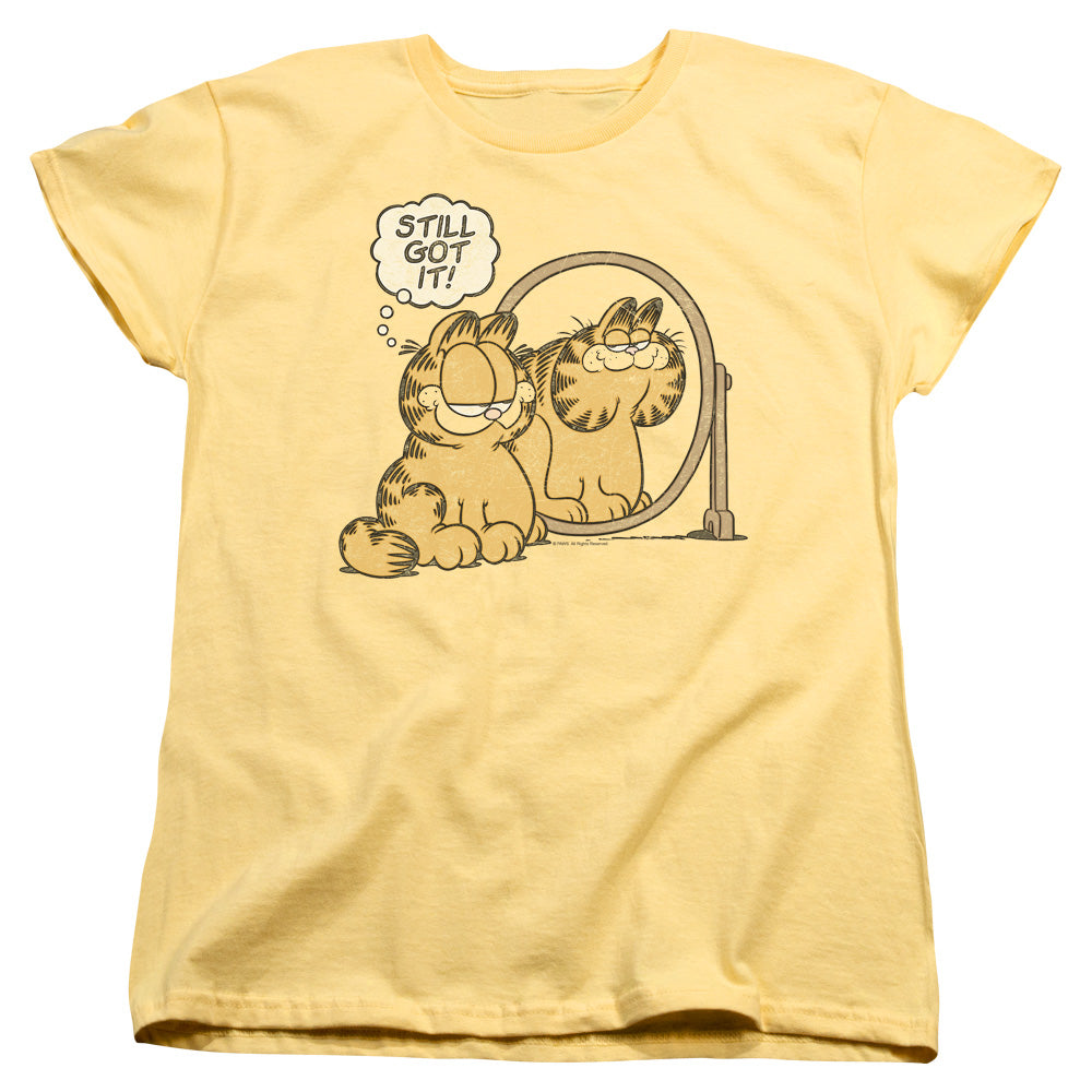 AN OFFCIALLY LICENSED GARFIELD STILL GOT IT WOMEN'S REGULAR FIT T-SHIRT BANANA