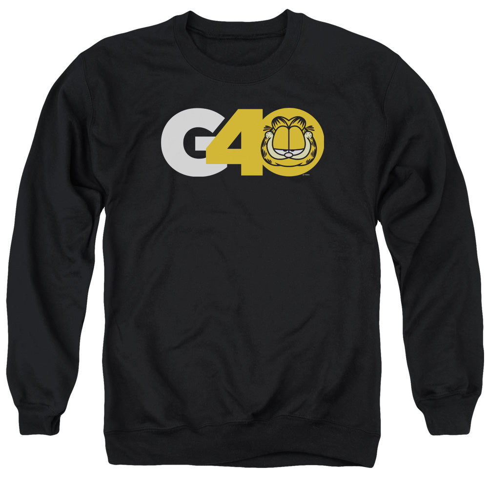 AN OFFCIALLY LICENSED GARFIELD G40 ADULT UNISEX CREWNECK SWEATSHIRT BLACK