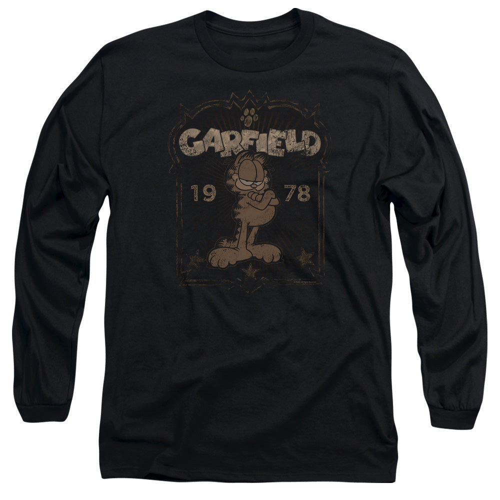 AN OFFCIALLY LICENSED GARFIELD EST 1978 MEN'S LONG SLEEVE T-SHIRT BLACK