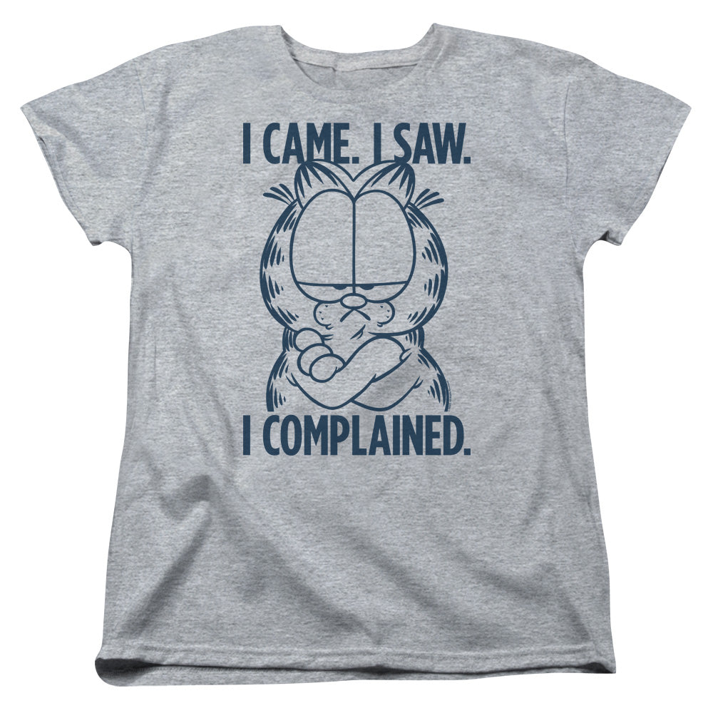 AN OFFCIALLY LICENSED GARFIELD I COMPLAINED WOMEN'S REGULAR FIT T-SHIRT ATHLETIC HEATHER