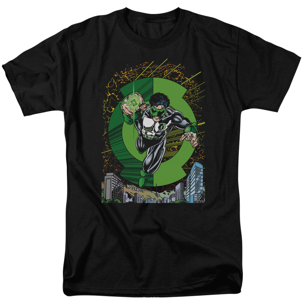 AN OFFCIALLY LICENSED GREEN LANTERN GL #51 COVER MEN'S REGULAR FIT T-SHIRT BLACK