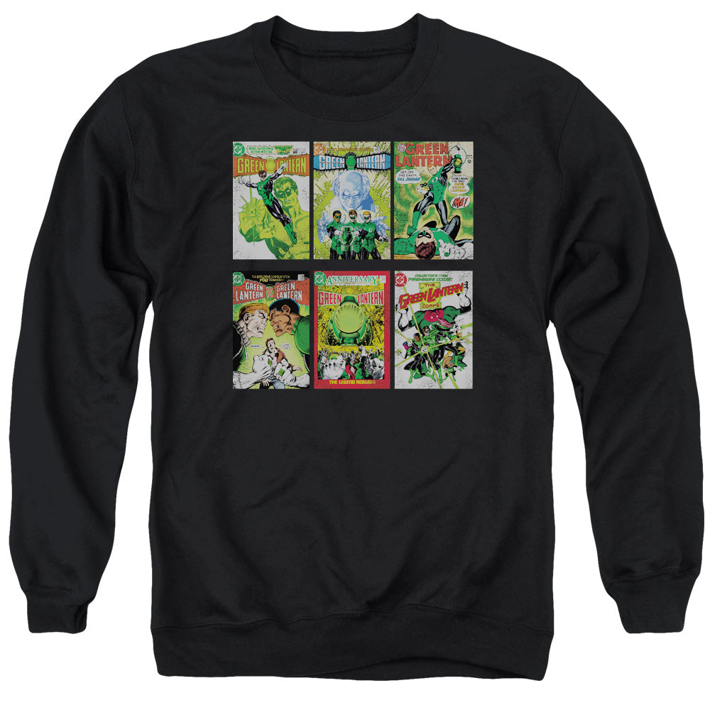 AN OFFCIALLY LICENSED GREEN LANTERN GL COVERS ADULT UNISEX CREWNECK SWEATSHIRT BLACK