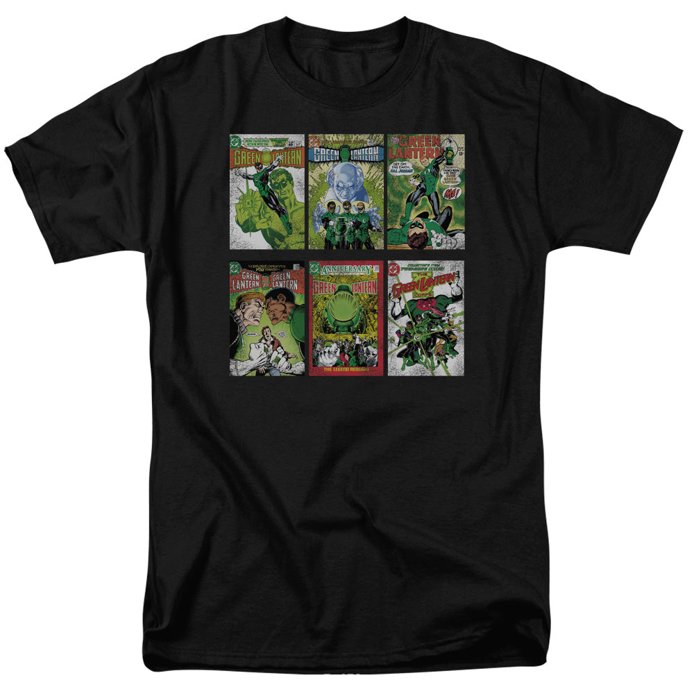 AN OFFCIALLY LICENSED GREEN LANTERN GL COVERS MEN'S REGULAR FIT T-SHIRT BLACK