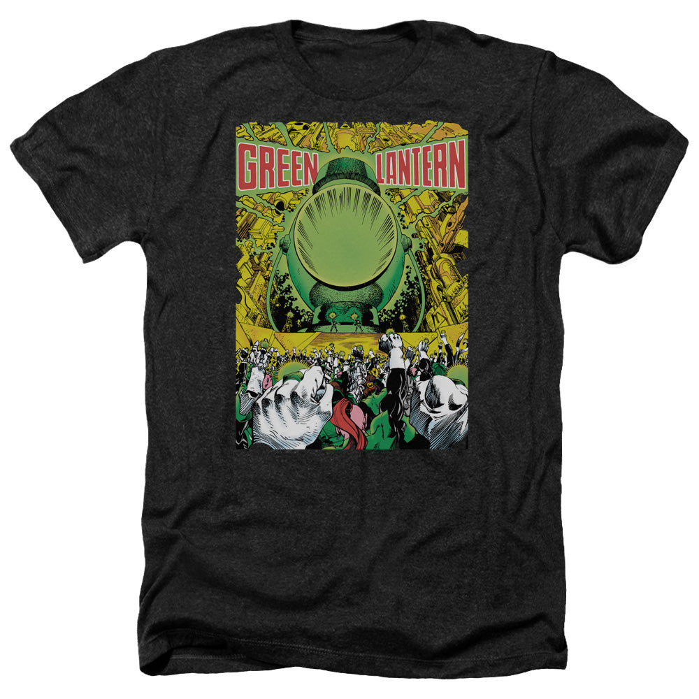 AN OFFCIALLY LICENSED GREEN LANTERN GL #200 COVER MEN'S HEATHER T-SHIRT CHARCOAL