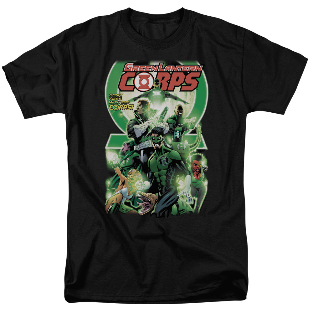 AN OFFCIALLY LICENSED GREEN LANTERN GL CORPS #25 COVER MEN'S REGULAR FIT T-SHIRT BLACK