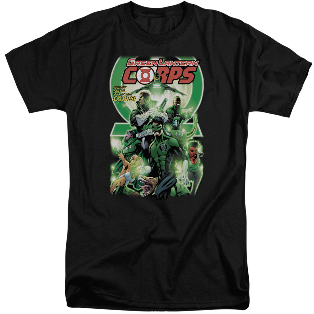AN OFFCIALLY LICENSED GREEN LANTERN GL CORPS #25 COVER MEN'S TALL FIT T-SHIRT BLACK