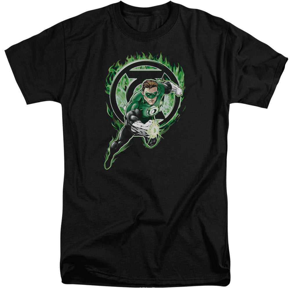 AN OFFCIALLY LICENSED GREEN LANTERN SPACE COP MEN'S TALL FIT T-SHIRT BLACK