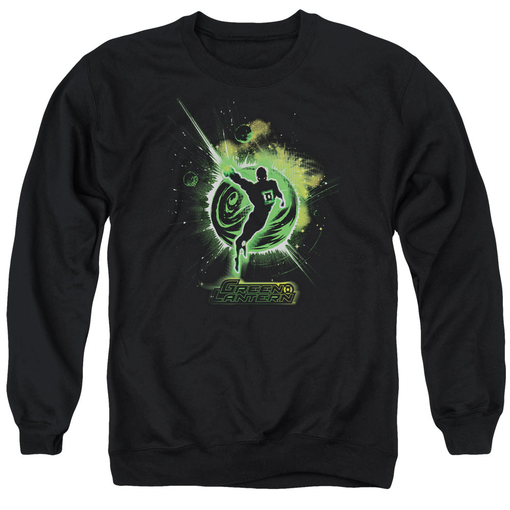AN OFFCIALLY LICENSED GREEN LANTERN SHADOW LANTERN ADULT UNISEX CREWNECK SWEATSHIRT BLACK