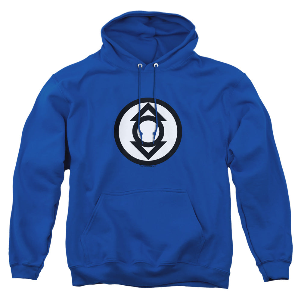 AN OFFCIALLY LICENSED GREEN LANTERN INDIGO TRIBE ADULT UNISEX PULLOVER HOODIE ROYAL