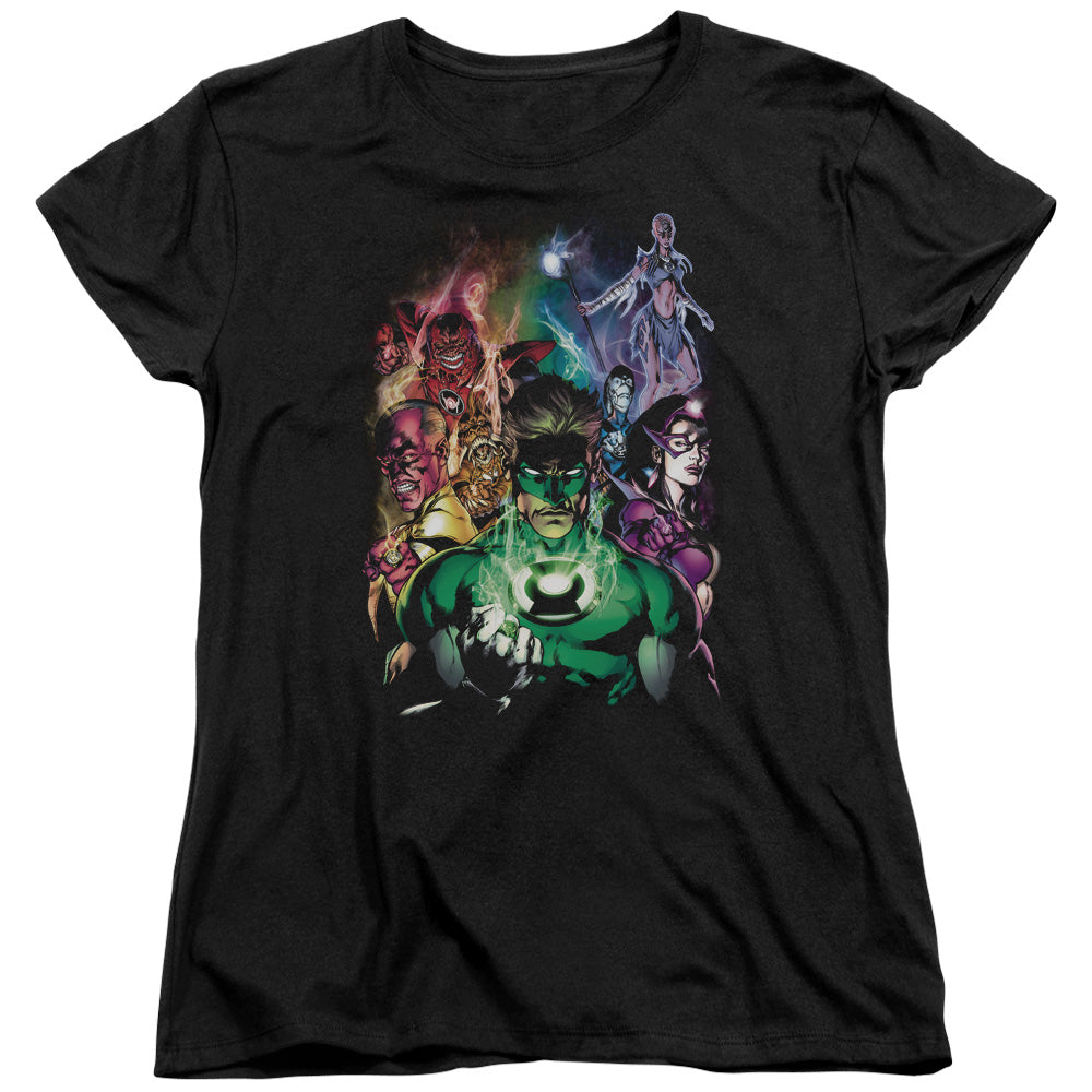 AN OFFCIALLY LICENSED GREEN LANTERN THE NEW GUARDIANS WOMEN'S REGULAR FIT T-SHIRT BLACK