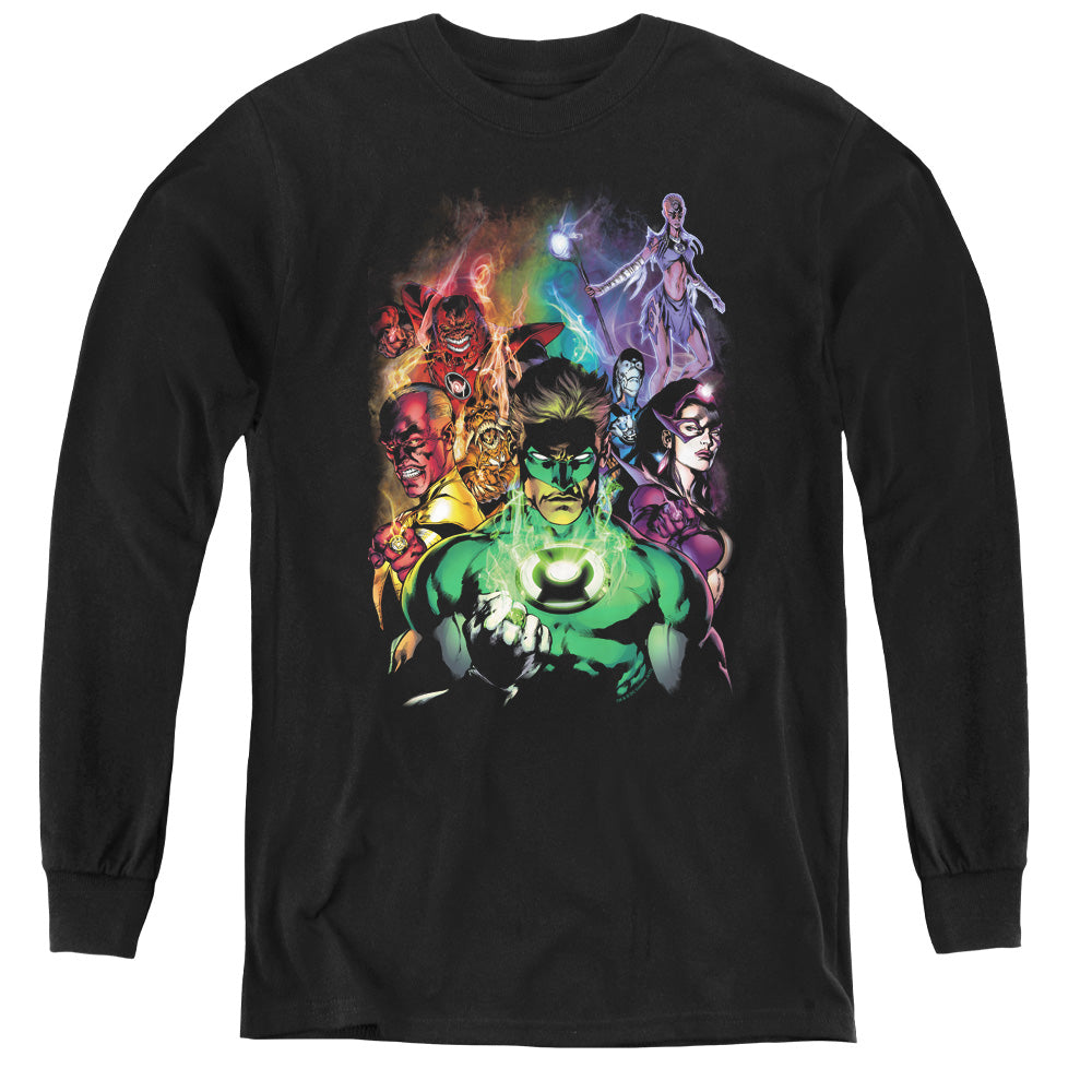 AN OFFCIALLY LICENSED GREEN LANTERN THE NEW GUARDIANS YOUTH LONG SLEEVE T-SHIRT BLACK