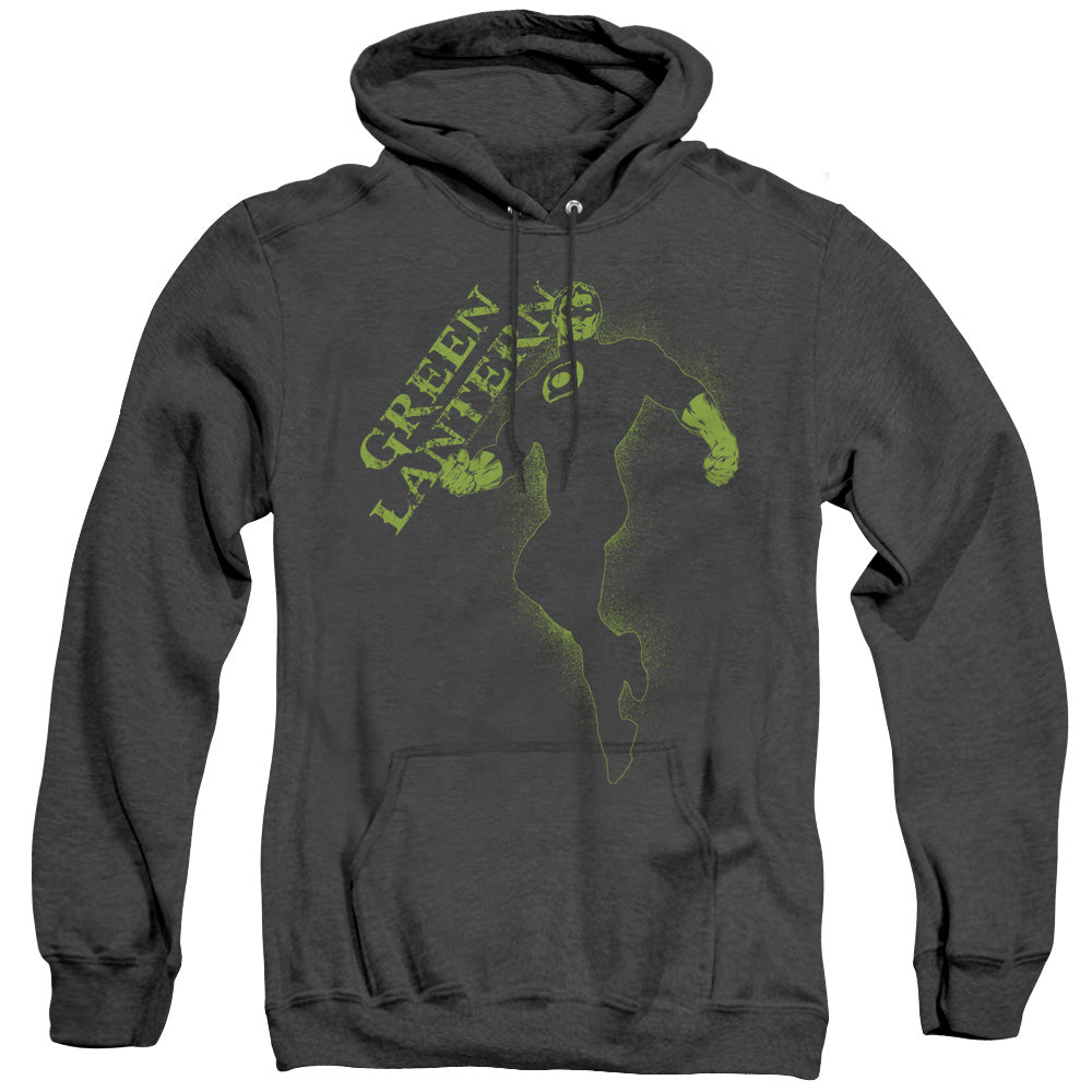 AN OFFCIALLY LICENSED GL LANTERN DARKNESS ADULT UNISEX HEATHER PULLOVER HOODIE BLACK