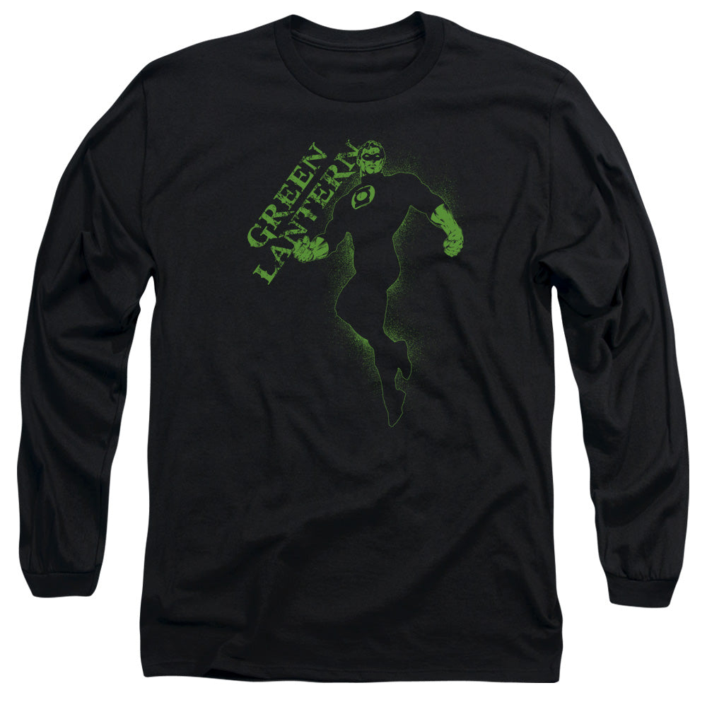 AN OFFCIALLY LICENSED GL LANTERN DARKNESS MEN'S LONG SLEEVE T-SHIRT BLACK
