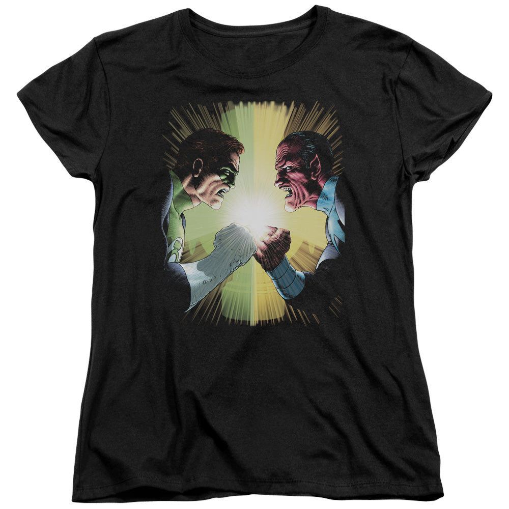 AN OFFCIALLY LICENSED GREEN LANTERN GL #60 COVER WOMEN'S REGULAR FIT T-SHIRT BLACK