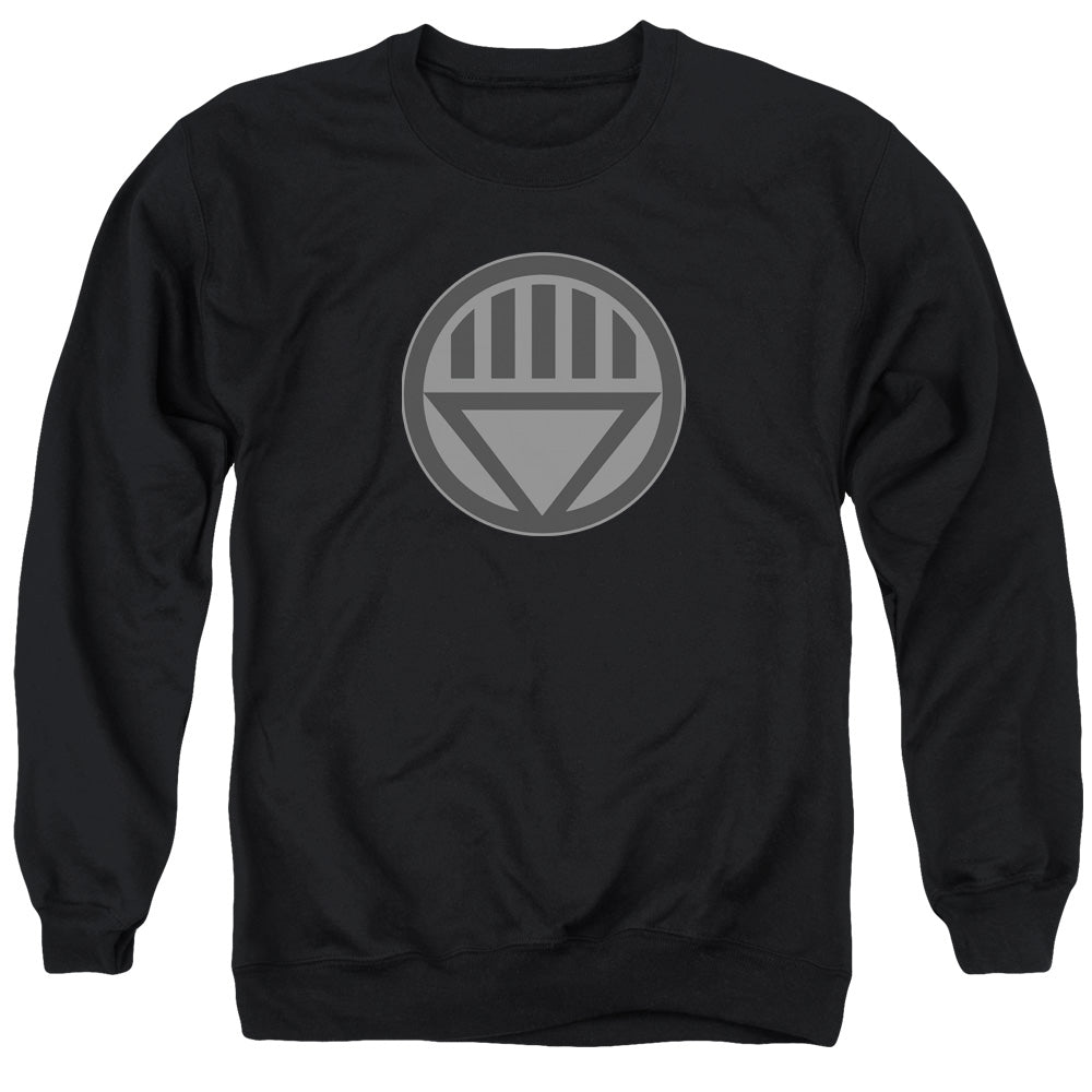 AN OFFCIALLY LICENSED GREEN LANTERN BLACK SYMBOL ADULT UNISEX CREWNECK SWEATSHIRT BLACK