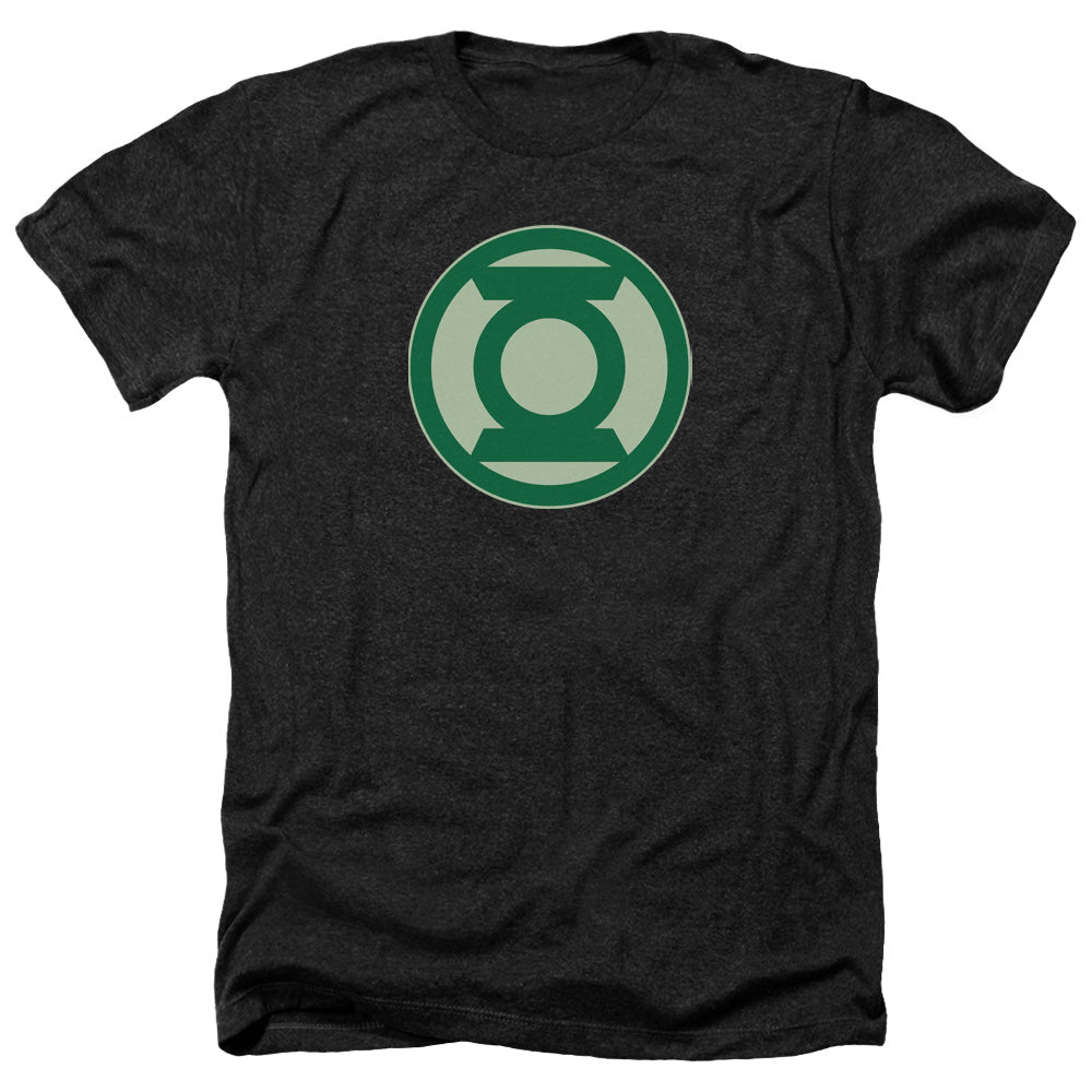 AN OFFCIALLY LICENSED GREEN LANTERN GREEN SYMBOL MEN'S HEATHER T-SHIRT CHARCOAL