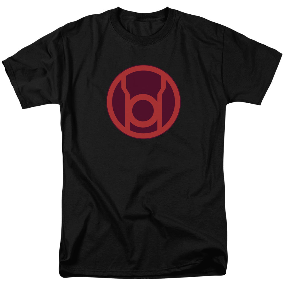 AN OFFCIALLY LICENSED GREEN LANTERN RED SYMBOL MEN'S REGULAR FIT T-SHIRT BLACK