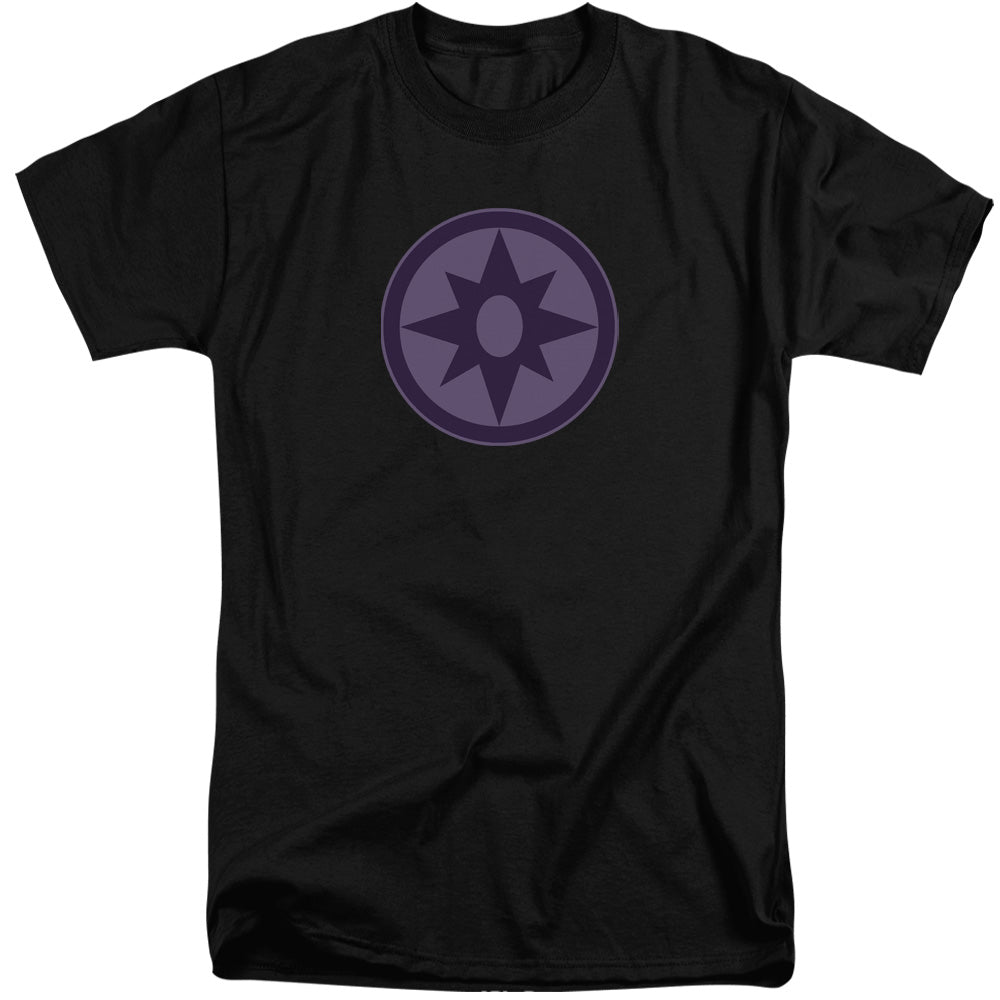 AN OFFCIALLY LICENSED GREEN LANTERN SAPPHIRE SYMBOL MEN'S TALL FIT T-SHIRT BLACK