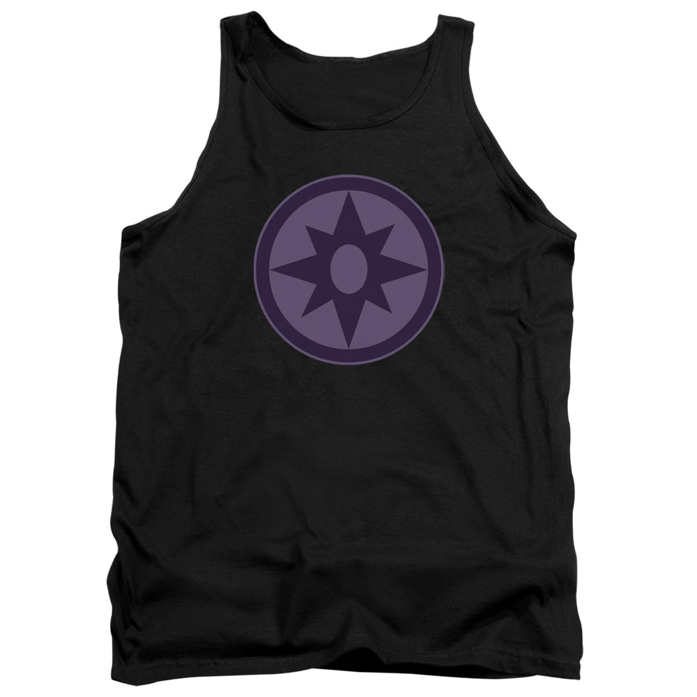 AN OFFCIALLY LICENSED GREEN LANTERN SAPPHIRE SYMBOL ADULT UNISEX TANK TOP BLACK