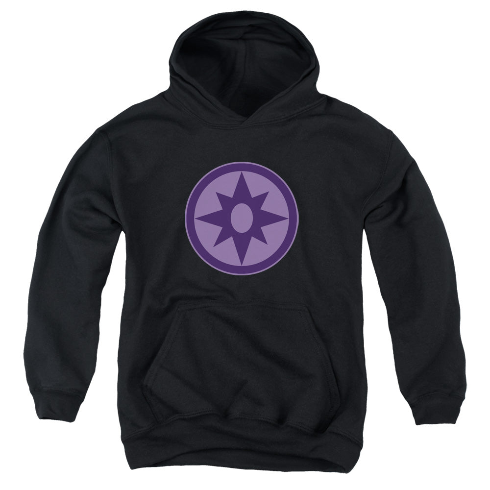 AN OFFCIALLY LICENSED GREEN LANTERN SAPPHIRE SYMBOL YOUTH HOODIE BLACK