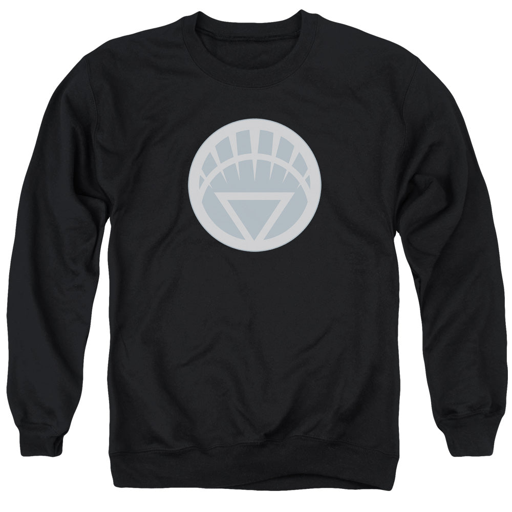 AN OFFCIALLY LICENSED GREEN LANTERN WHITE SYMBOL ADULT UNISEX CREWNECK SWEATSHIRT BLACK