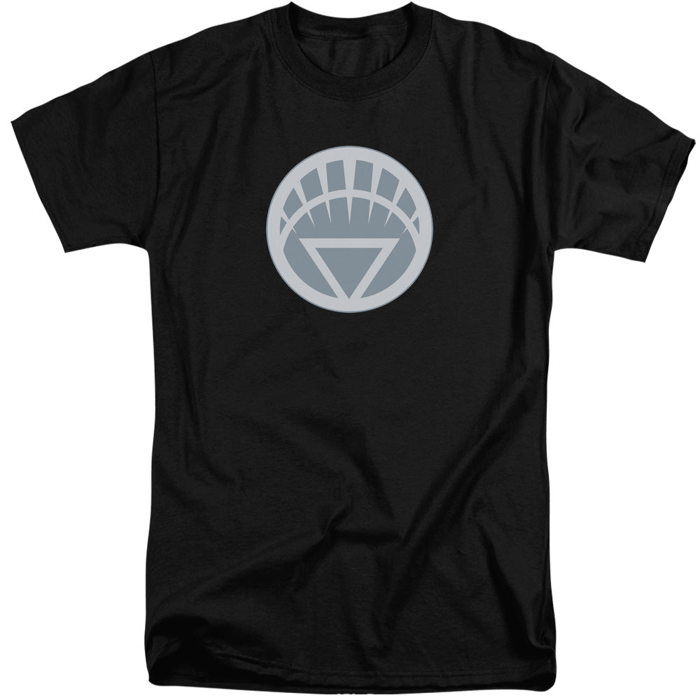 AN OFFCIALLY LICENSED GREEN LANTERN WHITE SYMBOL MEN'S TALL FIT T-SHIRT BLACK