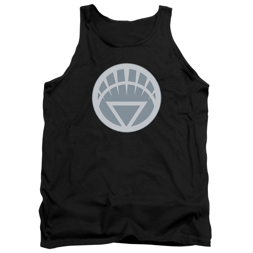 AN OFFCIALLY LICENSED GREEN LANTERN WHITE SYMBOL ADULT UNISEX TANK TOP BLACK