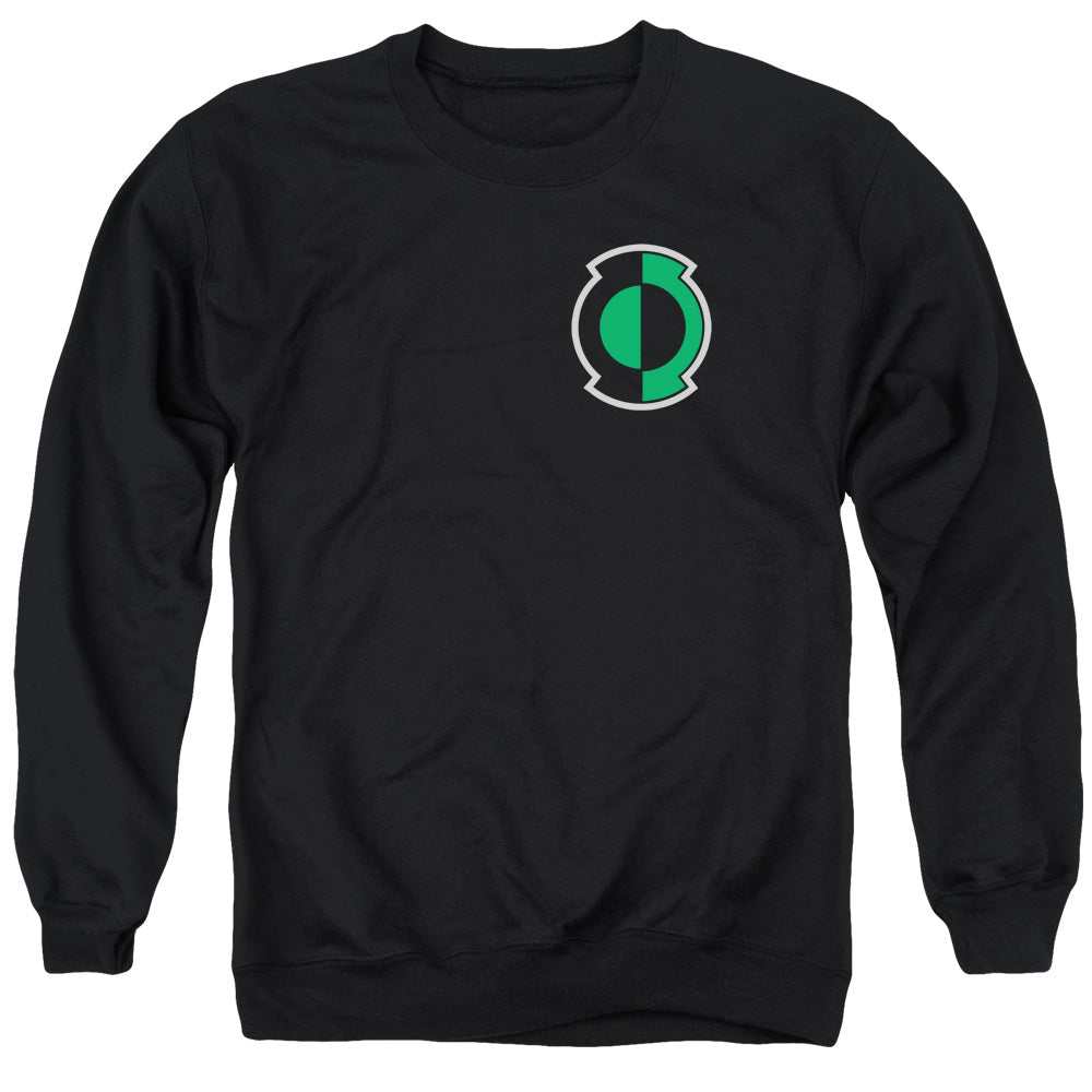 AN OFFCIALLY LICENSED GREEN LANTERN KYLE LOGO ADULT UNISEX CREWNECK SWEATSHIRT BLACK