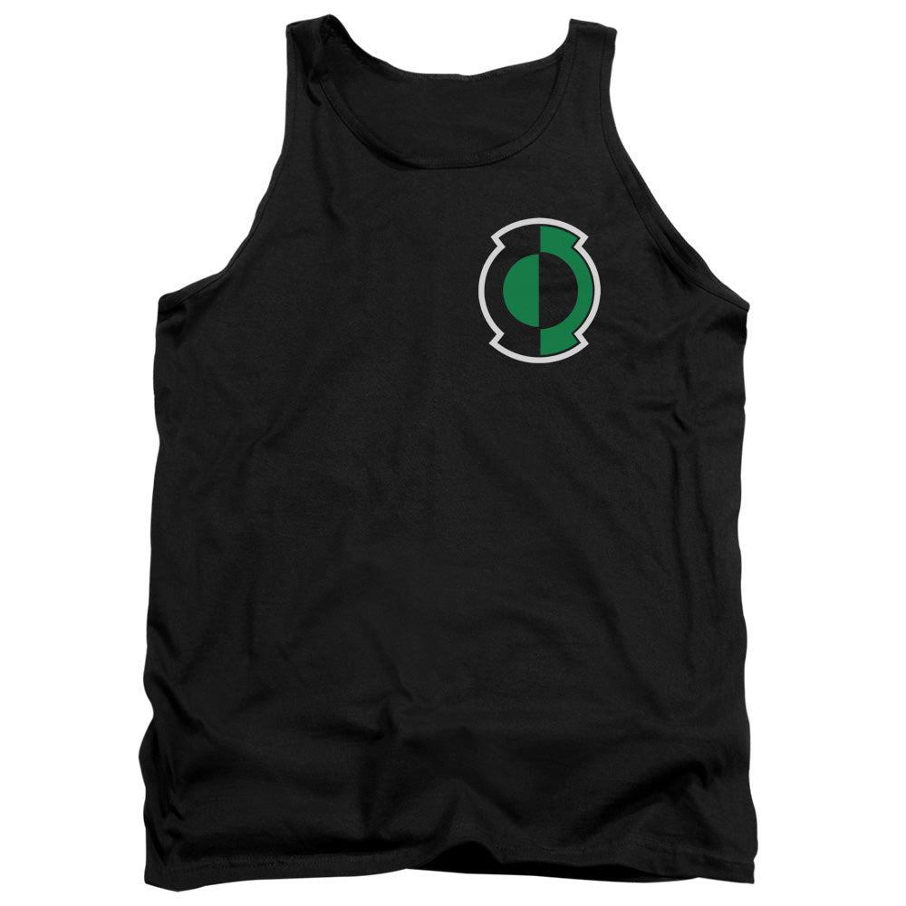 AN OFFCIALLY LICENSED GREEN LANTERN KYLE LOGO ADULT UNISEX TANK TOP BLACK