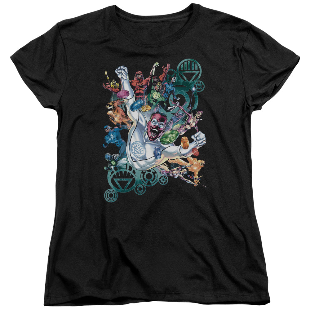 AN OFFCIALLY LICENSED GREEN LANTERN LANTERNS UNITE WOMEN'S REGULAR FIT T-SHIRT BLACK