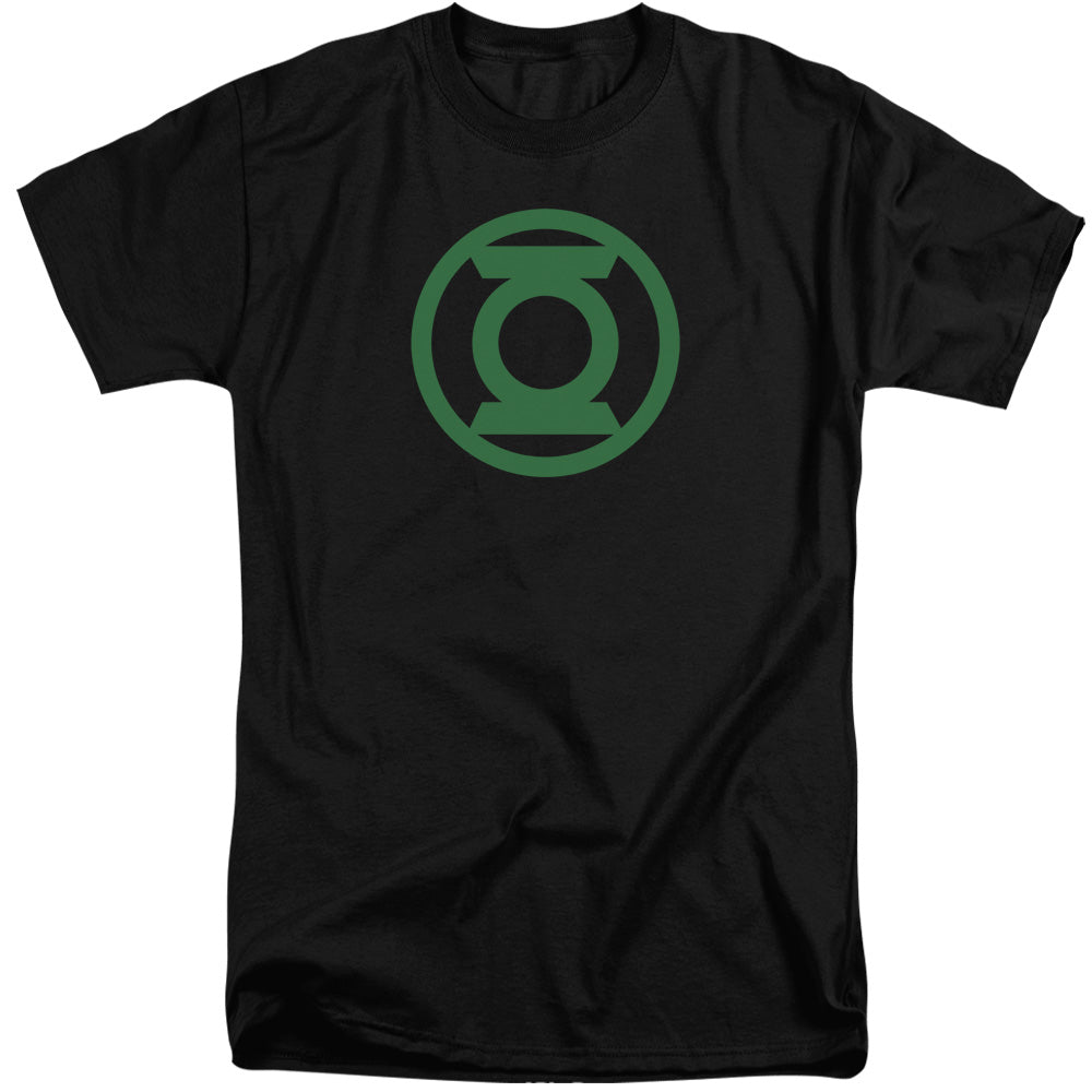 AN OFFCIALLY LICENSED GREEN LANTERN GREEN EMBLEM MEN'S TALL FIT T-SHIRT BLACK