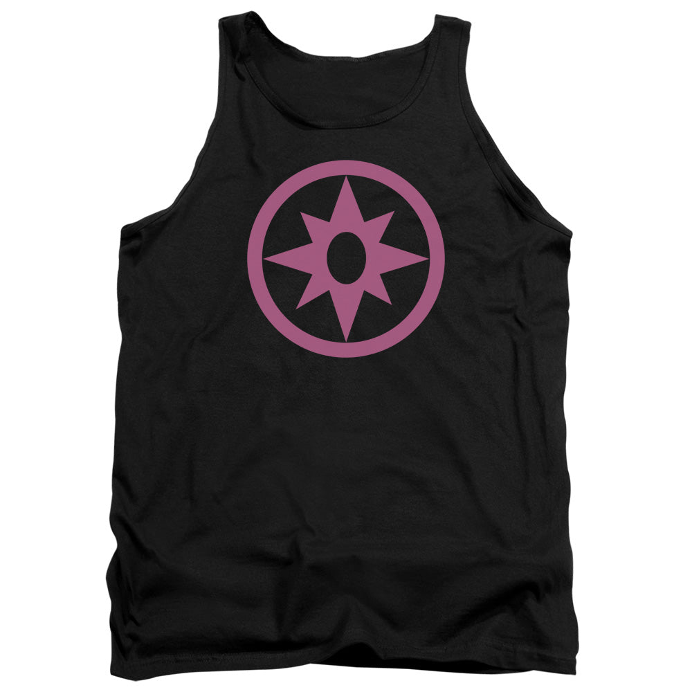 AN OFFCIALLY LICENSED GREEN LANTERN PINK EMBLEM ADULT UNISEX TANK TOP BLACK