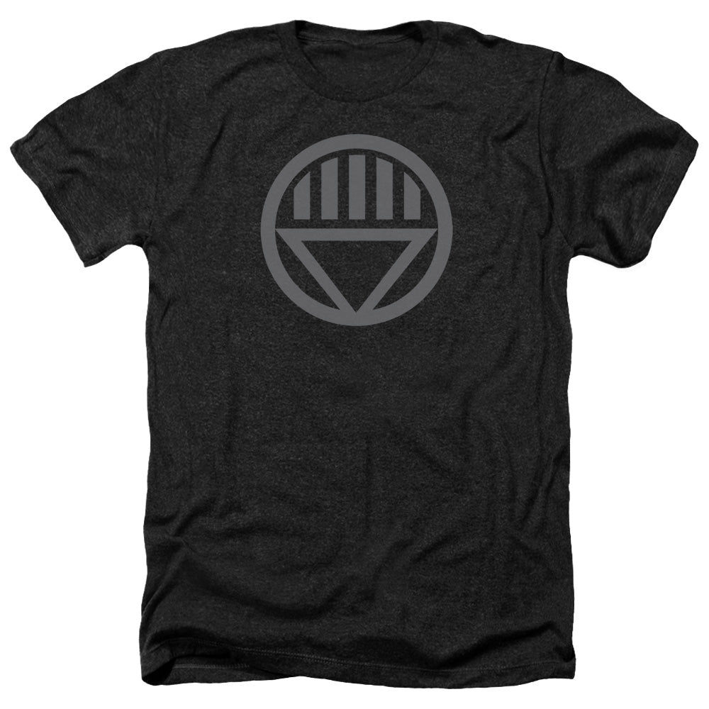 AN OFFCIALLY LICENSED GREEN LANTERN GREY EMBLEM MEN'S HEATHER T-SHIRT CHARCOAL