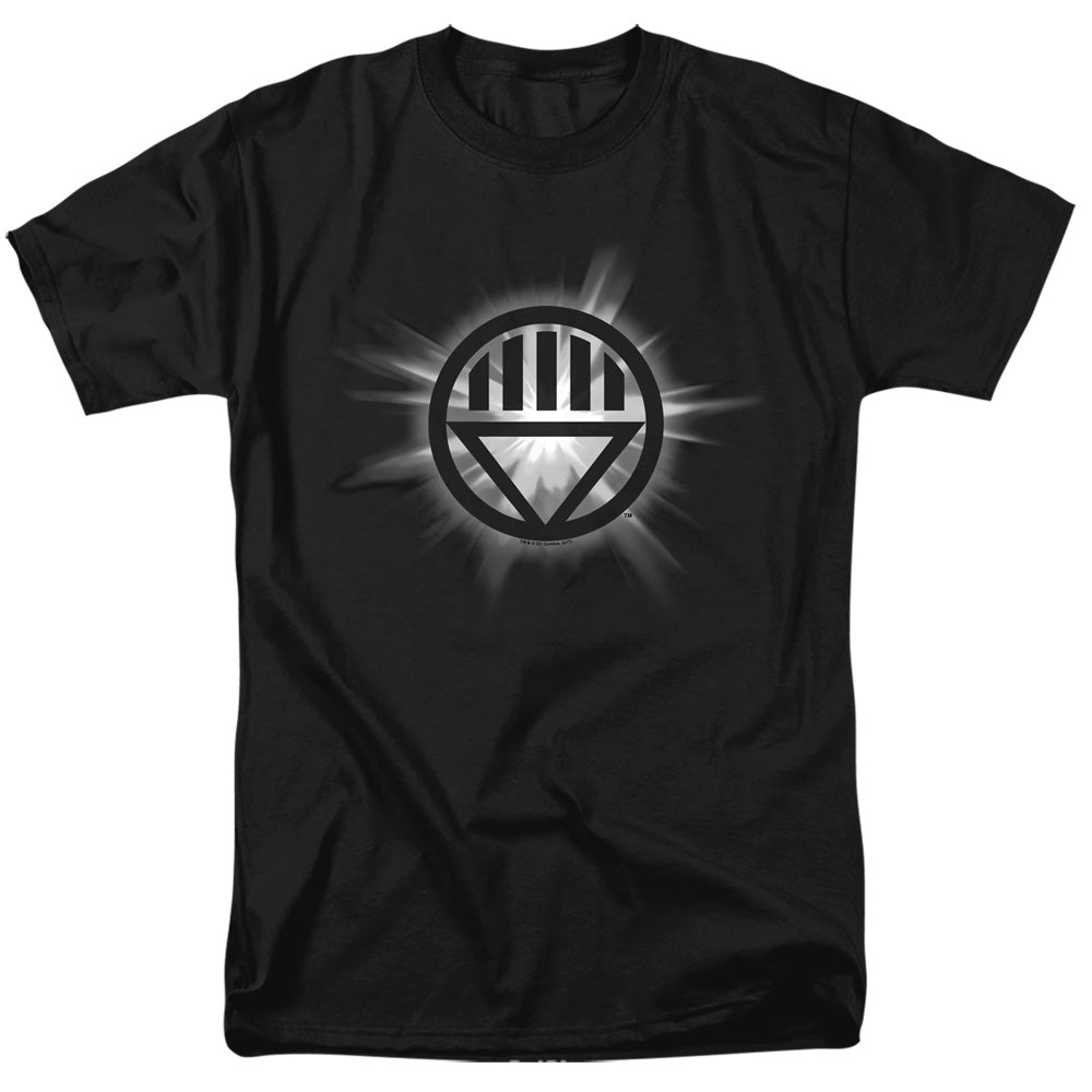 AN OFFCIALLY LICENSED GREEN LANTERN BLACK GLOW MEN'S REGULAR FIT T-SHIRT BLACK