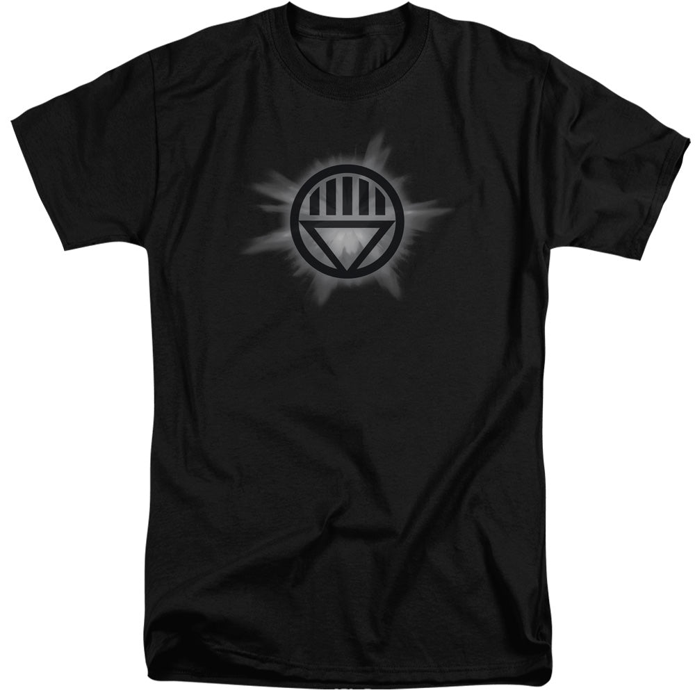 AN OFFCIALLY LICENSED GREEN LANTERN BLACK GLOW MEN'S TALL FIT T-SHIRT BLACK