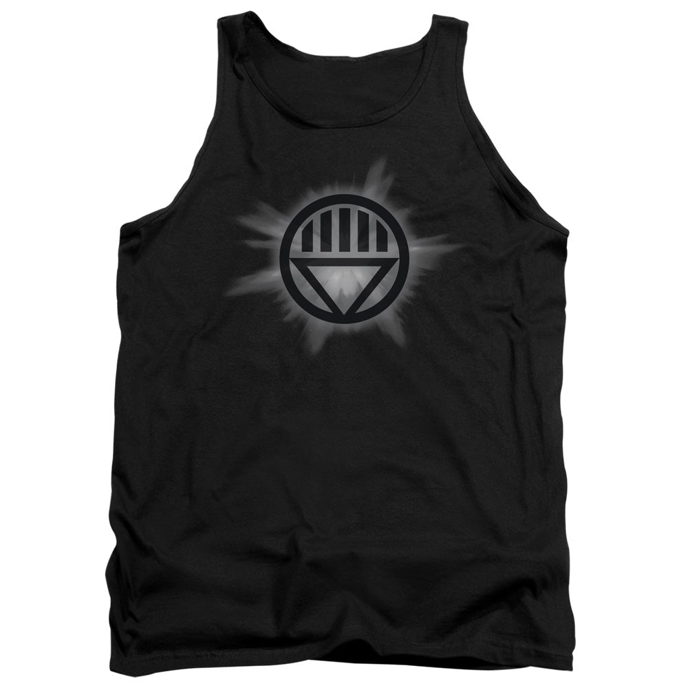 AN OFFCIALLY LICENSED GREEN LANTERN BLACK GLOW ADULT UNISEX TANK TOP BLACK