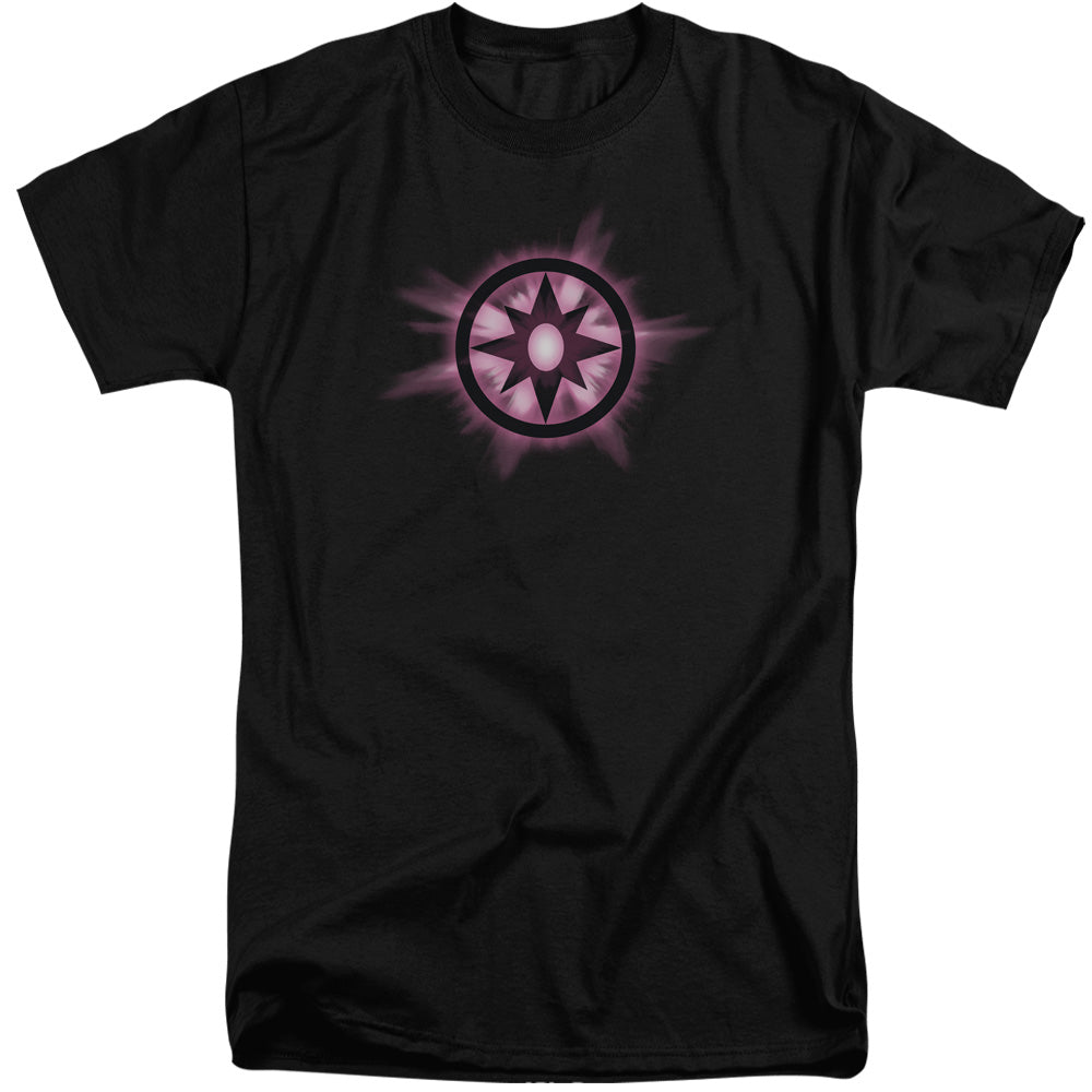 AN OFFCIALLY LICENSED GREEN LANTERN SAPPHIRE GLOW MEN'S TALL FIT T-SHIRT BLACK